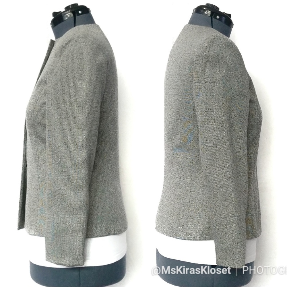 Textured Five Button Blazer Euc - image 3